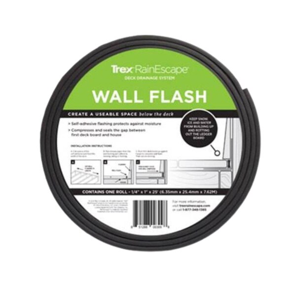TREX Rain Escape Wall Flushing 1"x25'
